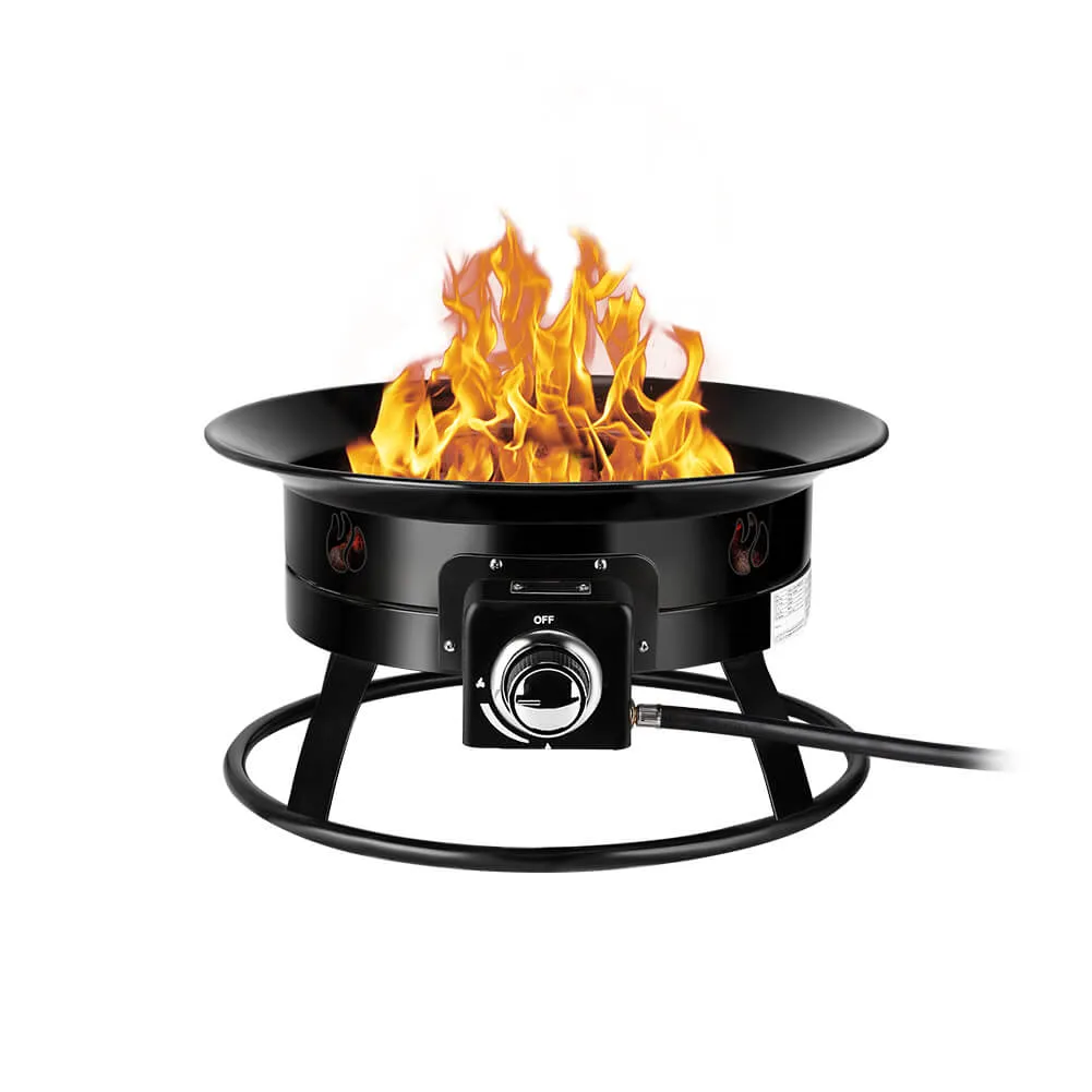 Camplux FP19MB foyer propane portable noir 19 pouces 52000 BTU