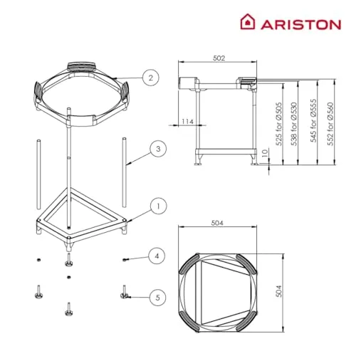 Ariston Hotpoint trépied chauffe-eau 100-200L universel