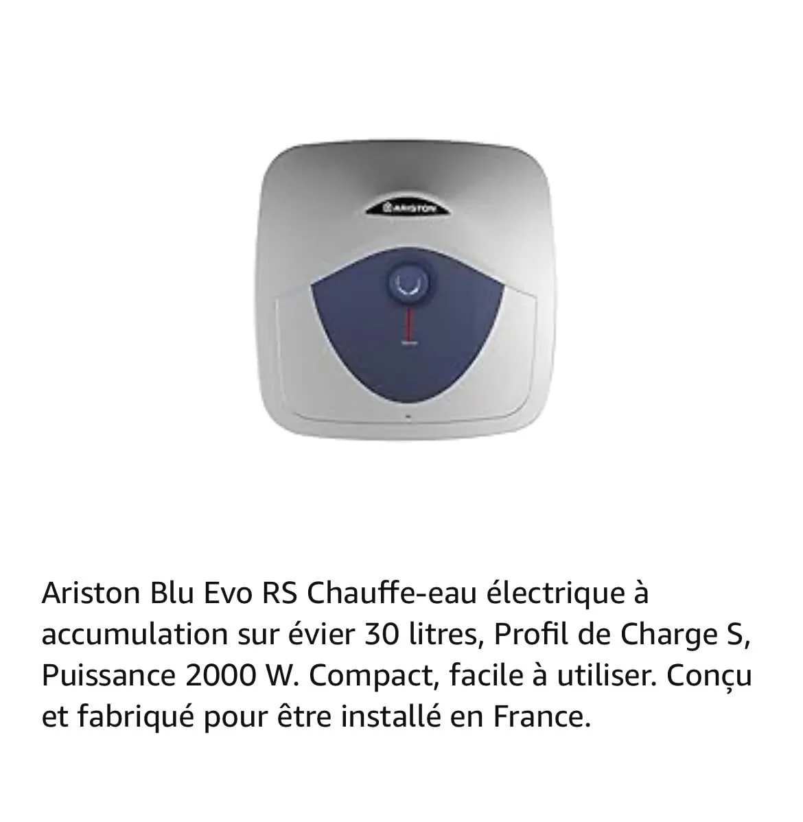Ariston Hotpoint Blu Evo RS chauffe-eau 30 L sur évier