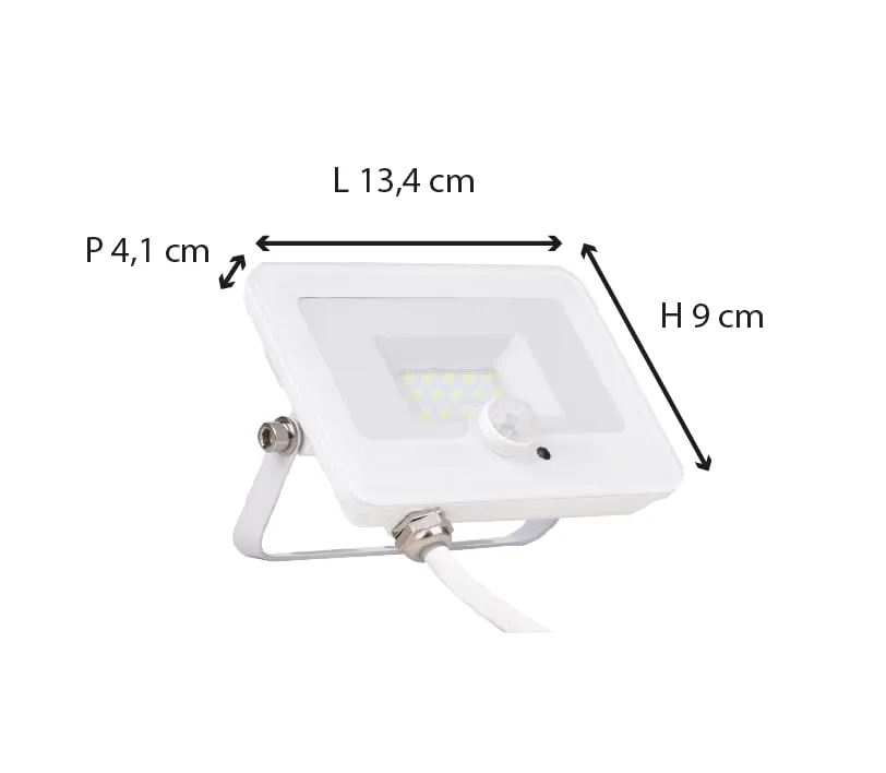 Voltman projecteur LED détecteur blanc 10W 1000lm