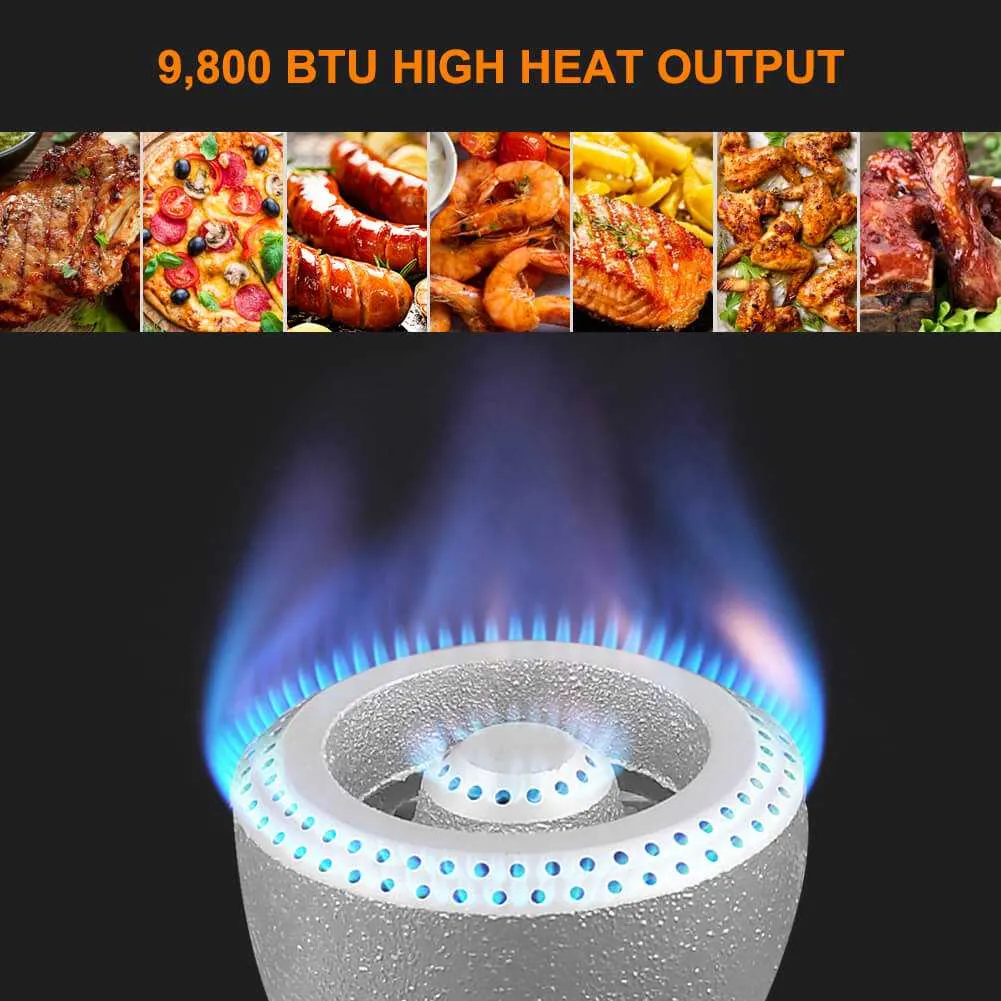 Camplux réchaud gaz portable 1 feu 9800 BTU inox