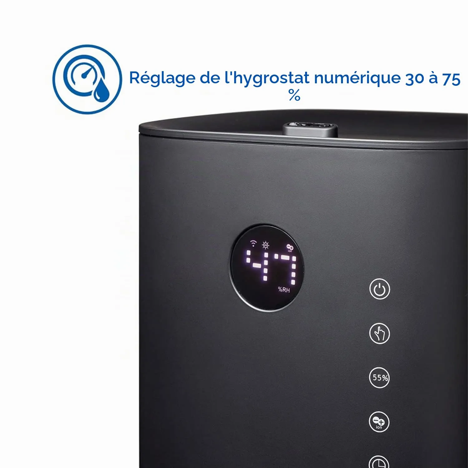Clean Air Optima CA-604 humidificateur noir 55 m² ultrason