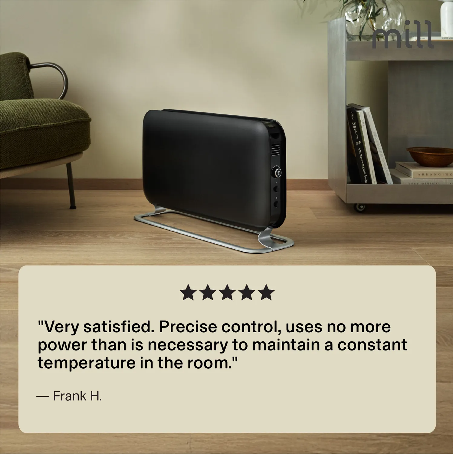 Mill WiFi chauffage d'appoint portable noir 1200W connecté