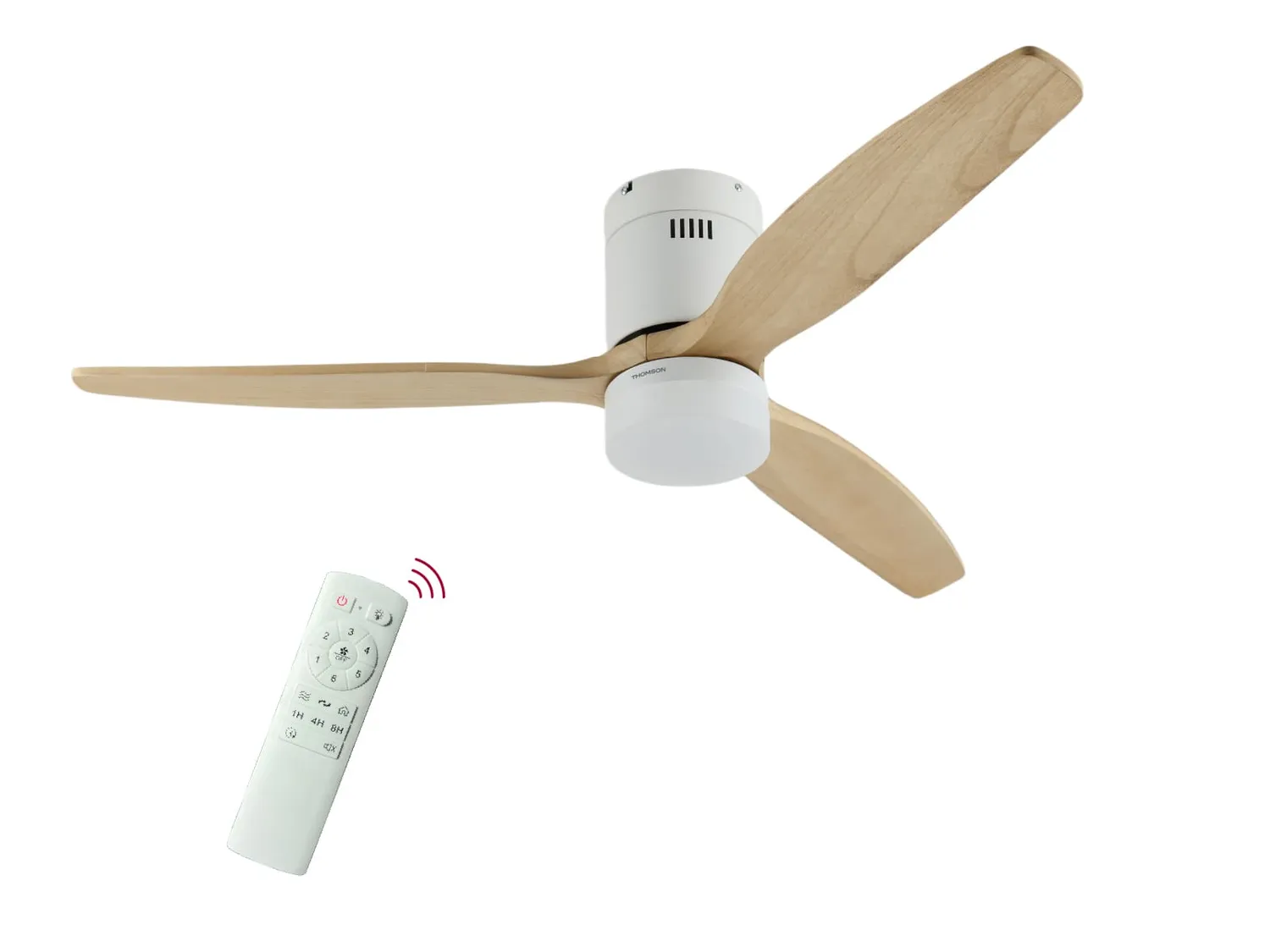 Thomson Olia ventilateur de plafond blanc sable LED silencieux