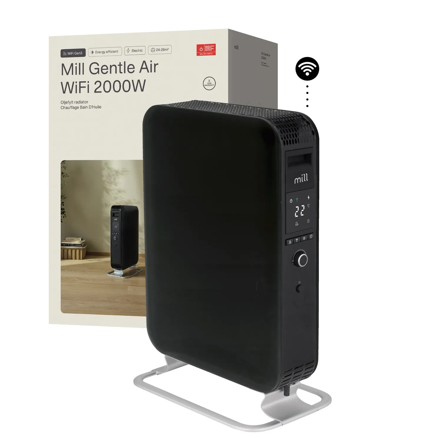 Mill Gentle Air radiateur bain d’huile 2000W noir WiFi