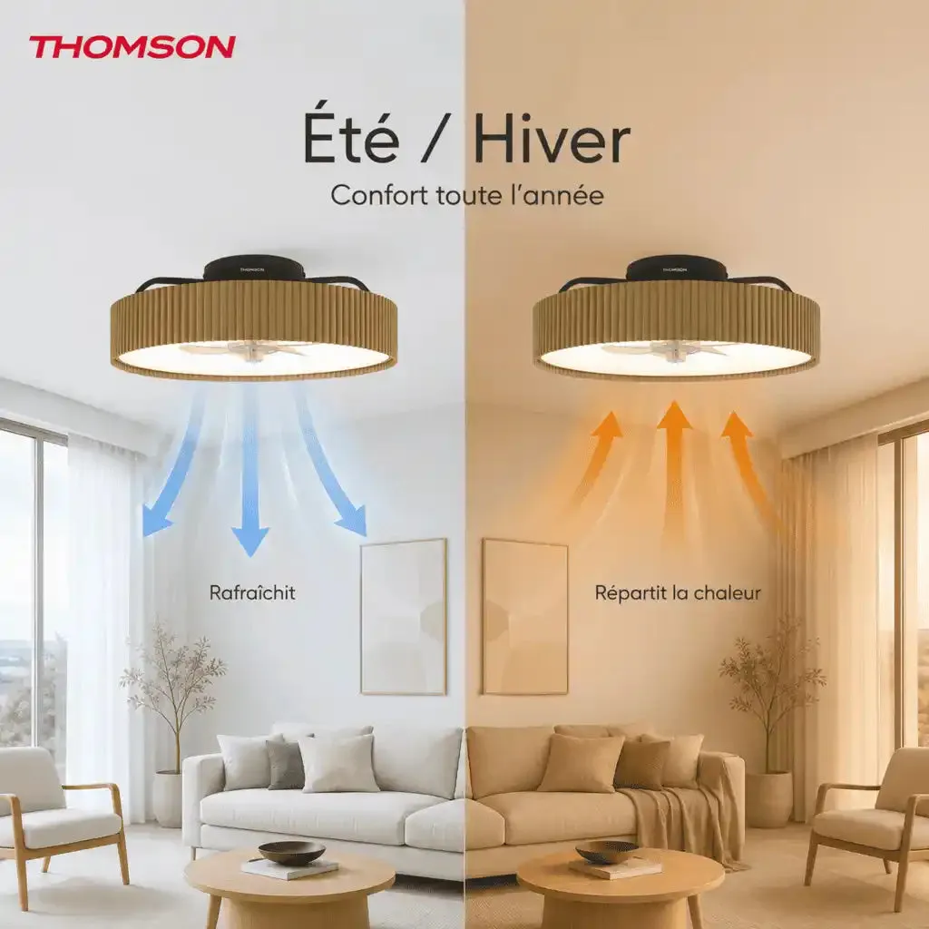 Thomson ventilateur de plafond 50 cm blanc LED
