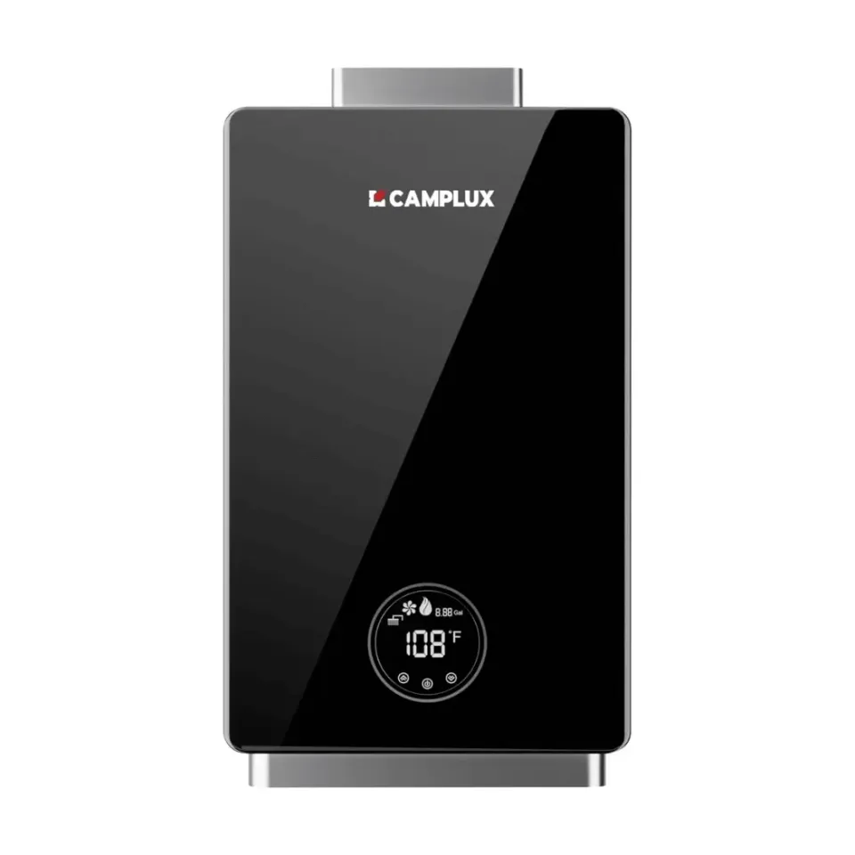 Camplux 3,18 GPM chauffe-eau gaz sans réservoir noir propane