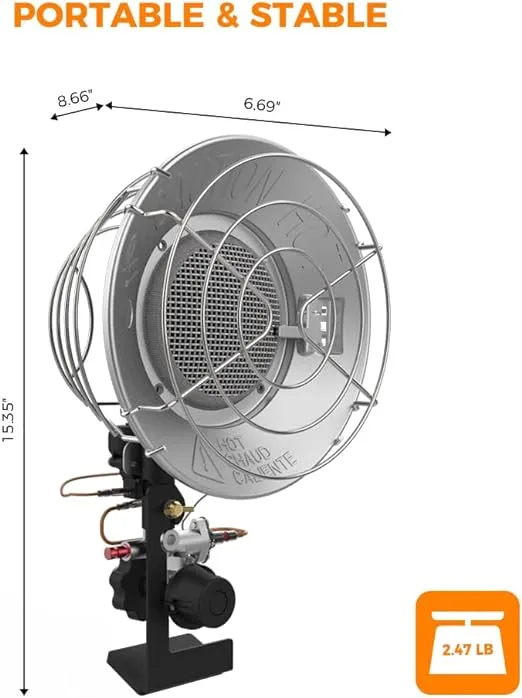 Camplux chauffage propane bouteille 15000 BTU simple brûleur