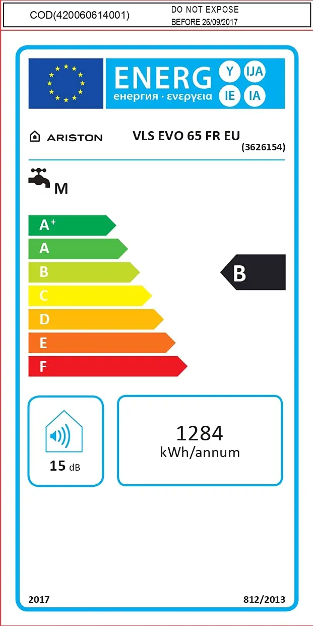 Ariston Hotpoint Velis Evo 65L chauffe-eau électrique plat