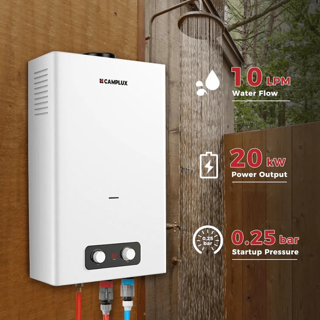 Camplux BD422 Chauffe-Eau Gaz 16L 37 mbar Extérieur LED