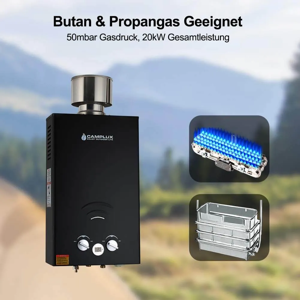 Camplux BW264BCP120 chauffe-eau gaz 10L avec pompe 12V