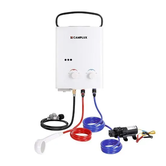 Camplux AY132 chauffe-eau gaz portable blanc propane