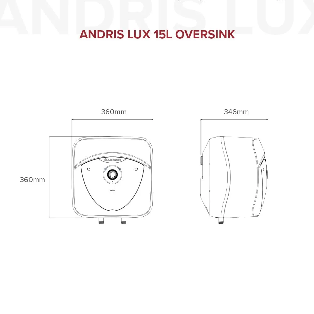Ariston Hotpoint Andris Lux 15 L chauffe-eau sur évier 2000W