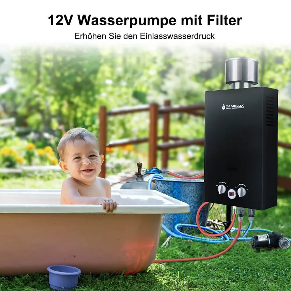 Camplux BW264BCP120 chauffe-eau gaz 10L avec pompe 12V