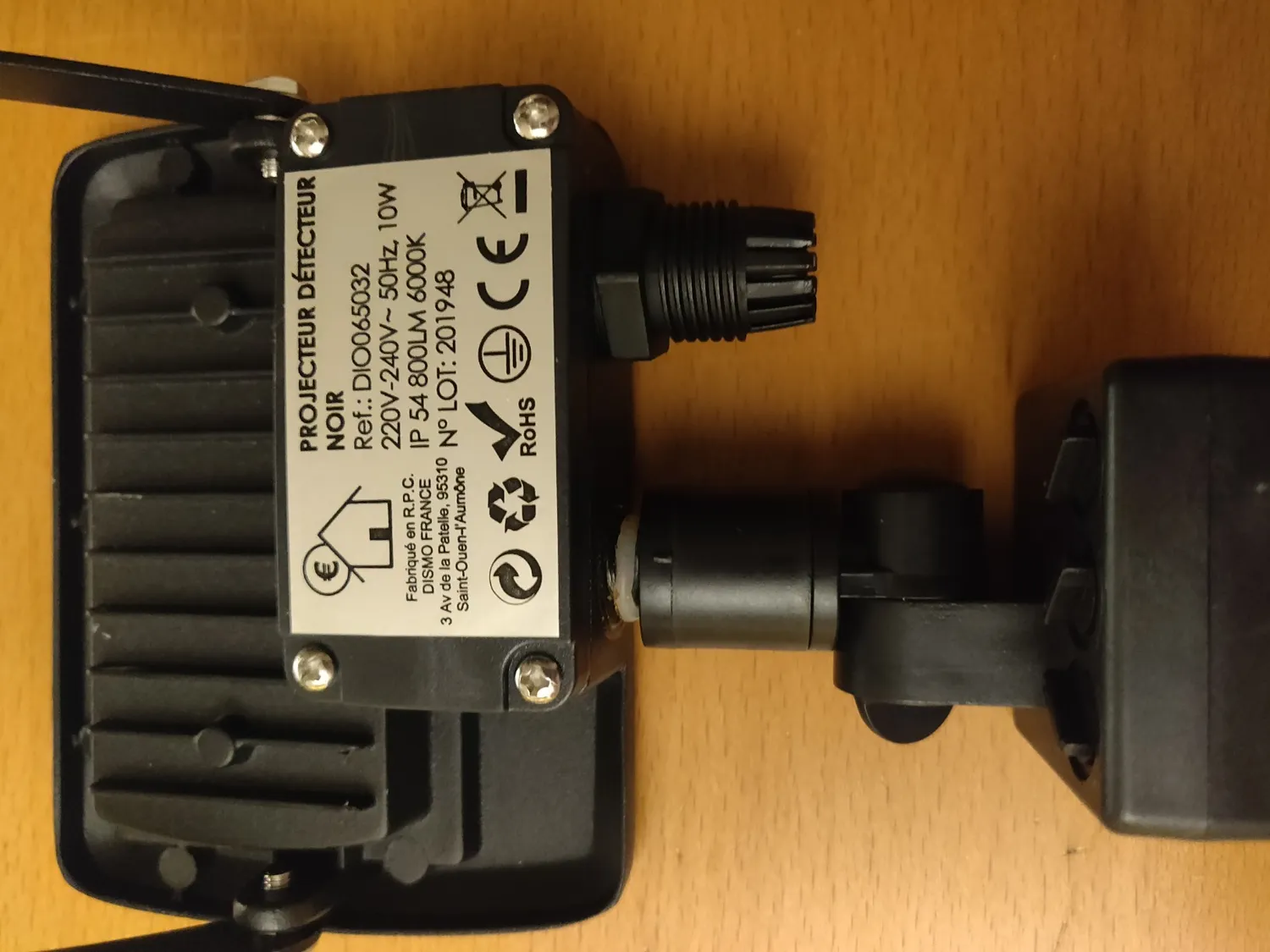 Voltman DIO065032 projecteur LED 10W avec détecteur