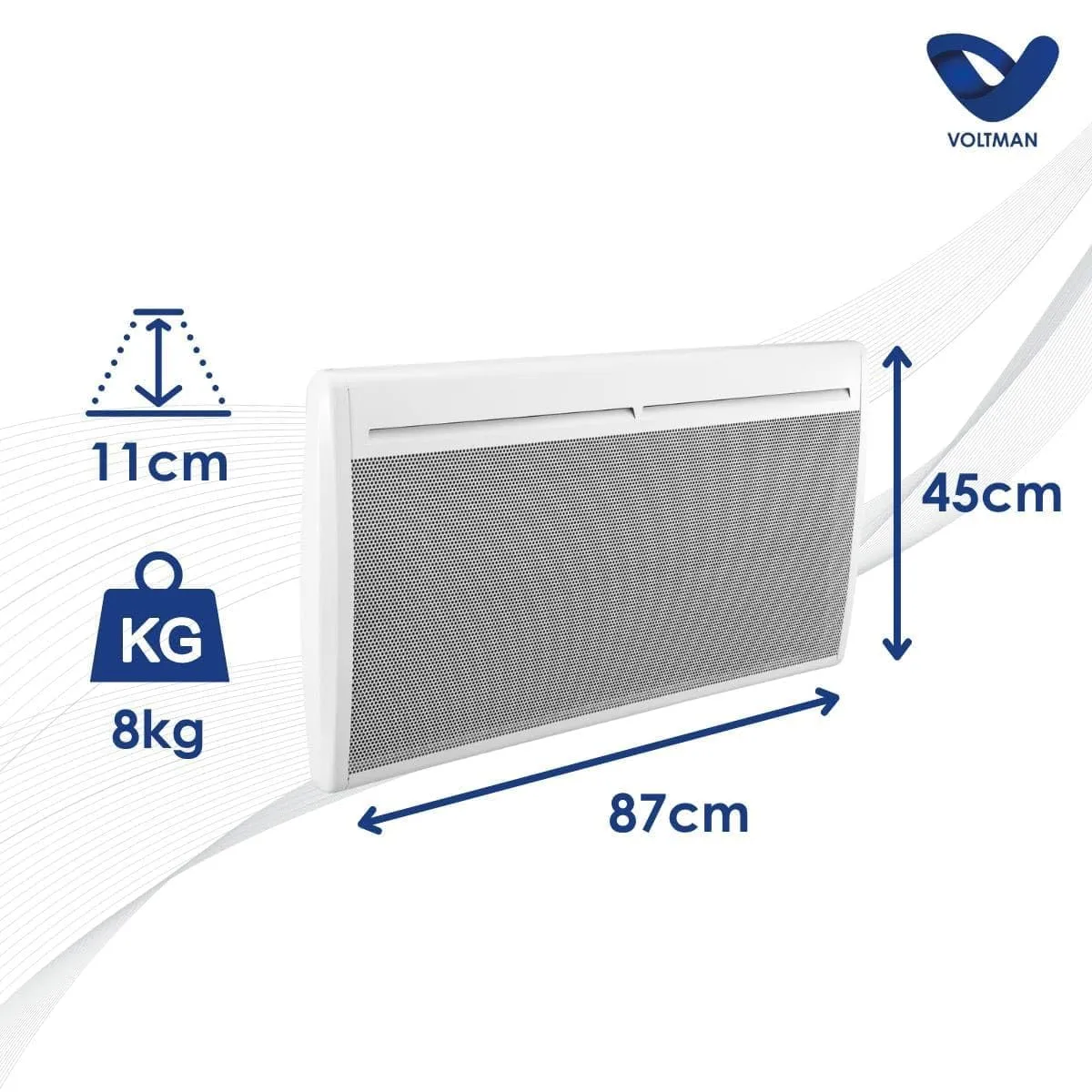 Voltman panneau rayonnant électrique 2000W blanc