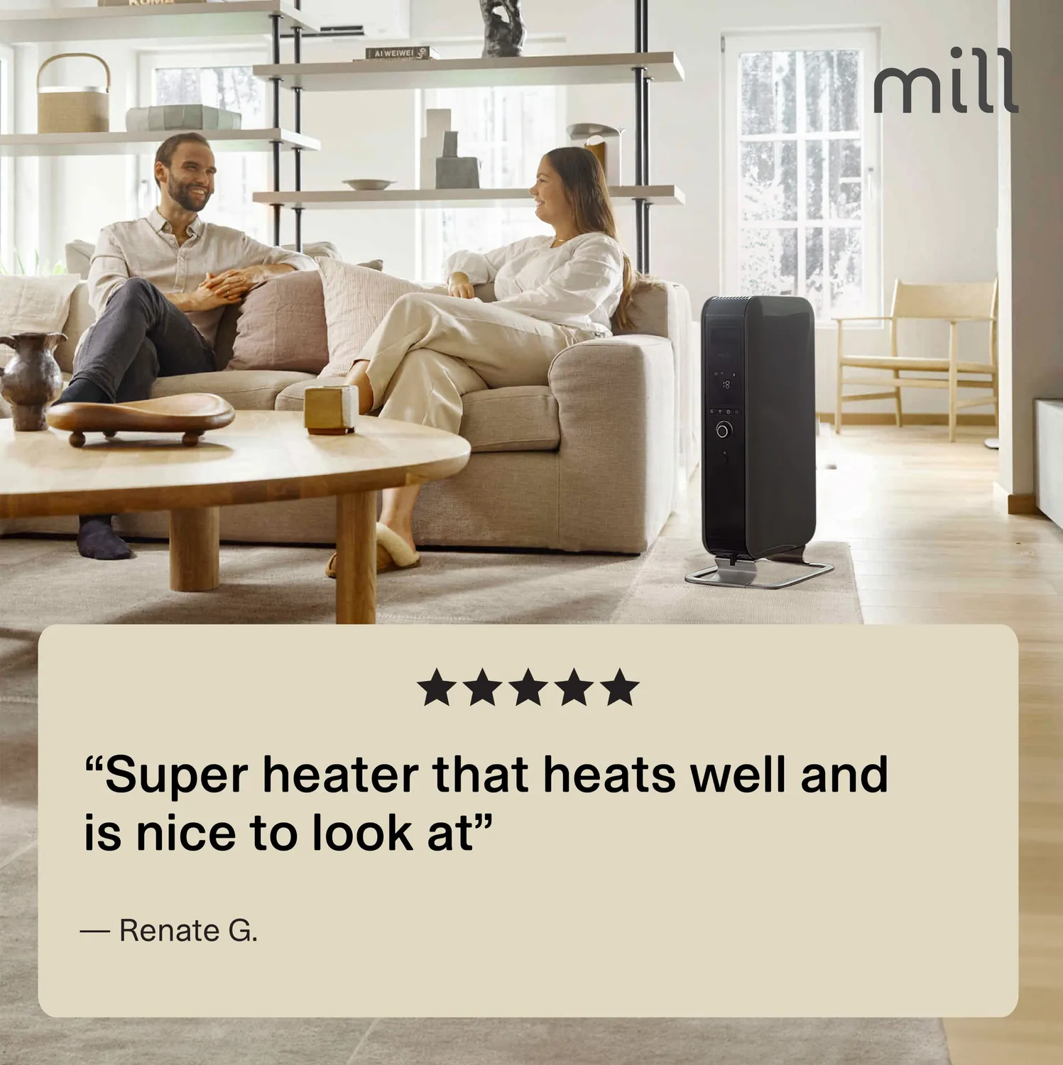 Mill Gentle Air 1000W radiateur bain d'huile noir