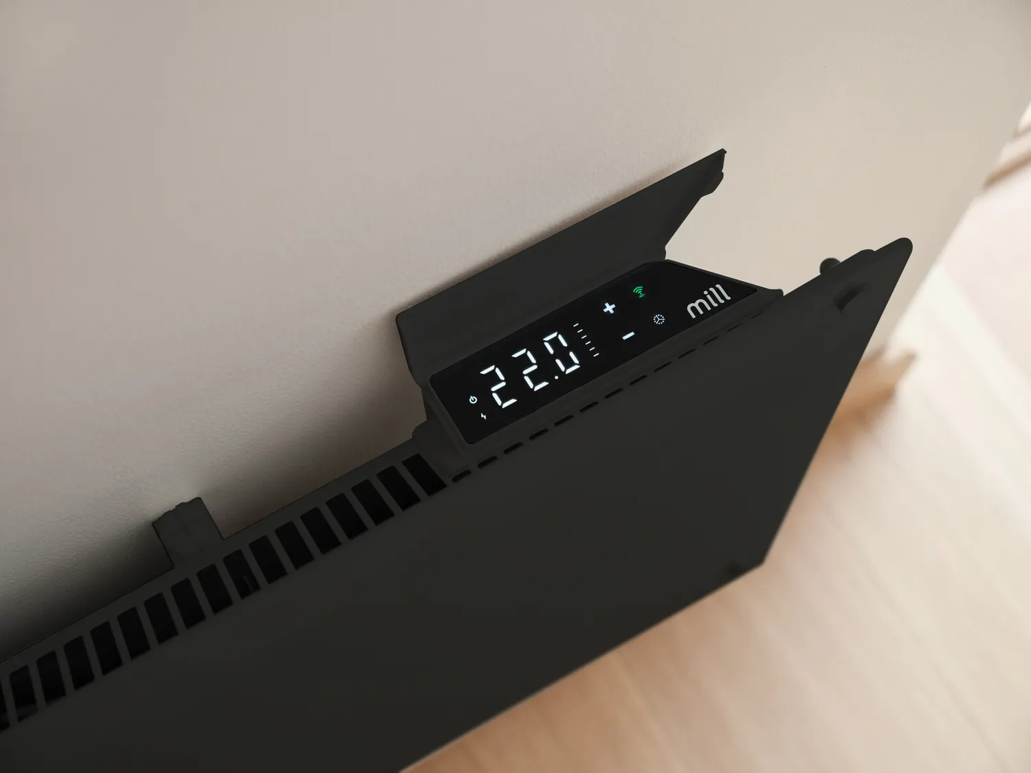 Mill Glass Gen 4 radiateur panneau verre 1200W noir connecté