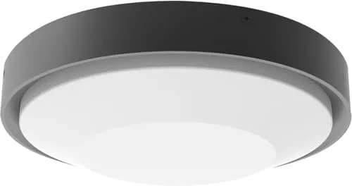 Voltman hublot extérieur LED noir 1800lm 3000K IP65