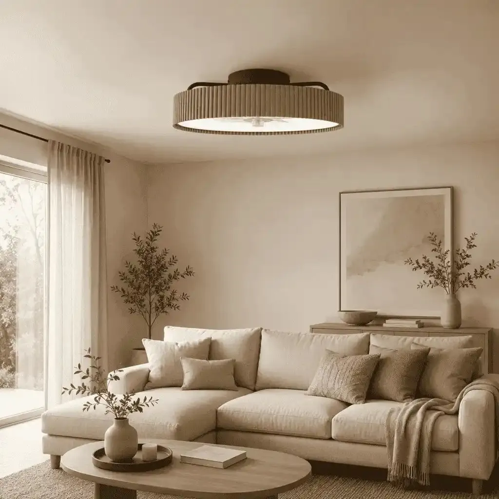 Thomson ventilateur de plafond 50 cm blanc LED