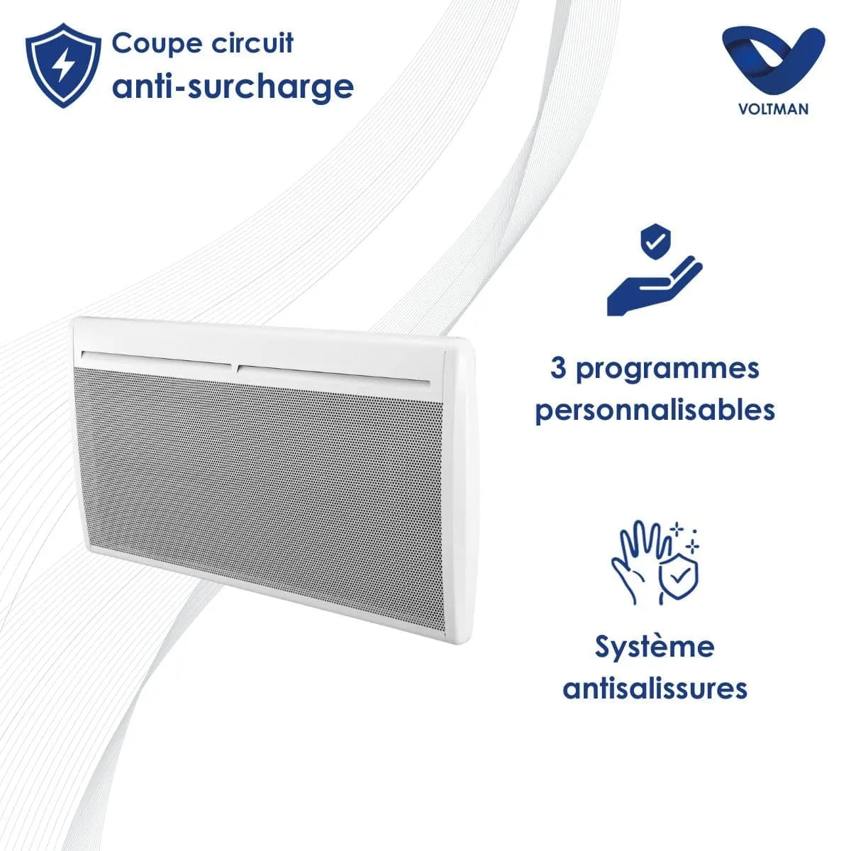 Voltman panneau rayonnant électrique 2000W blanc