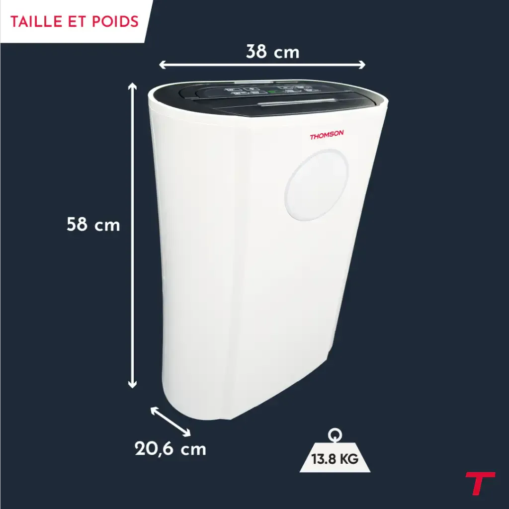 Thomson Azra déshumidificateur 20L connecté