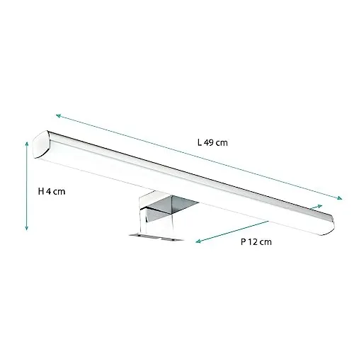 Voltman applique salle de bain 50cm chrome 10W sans télécommande