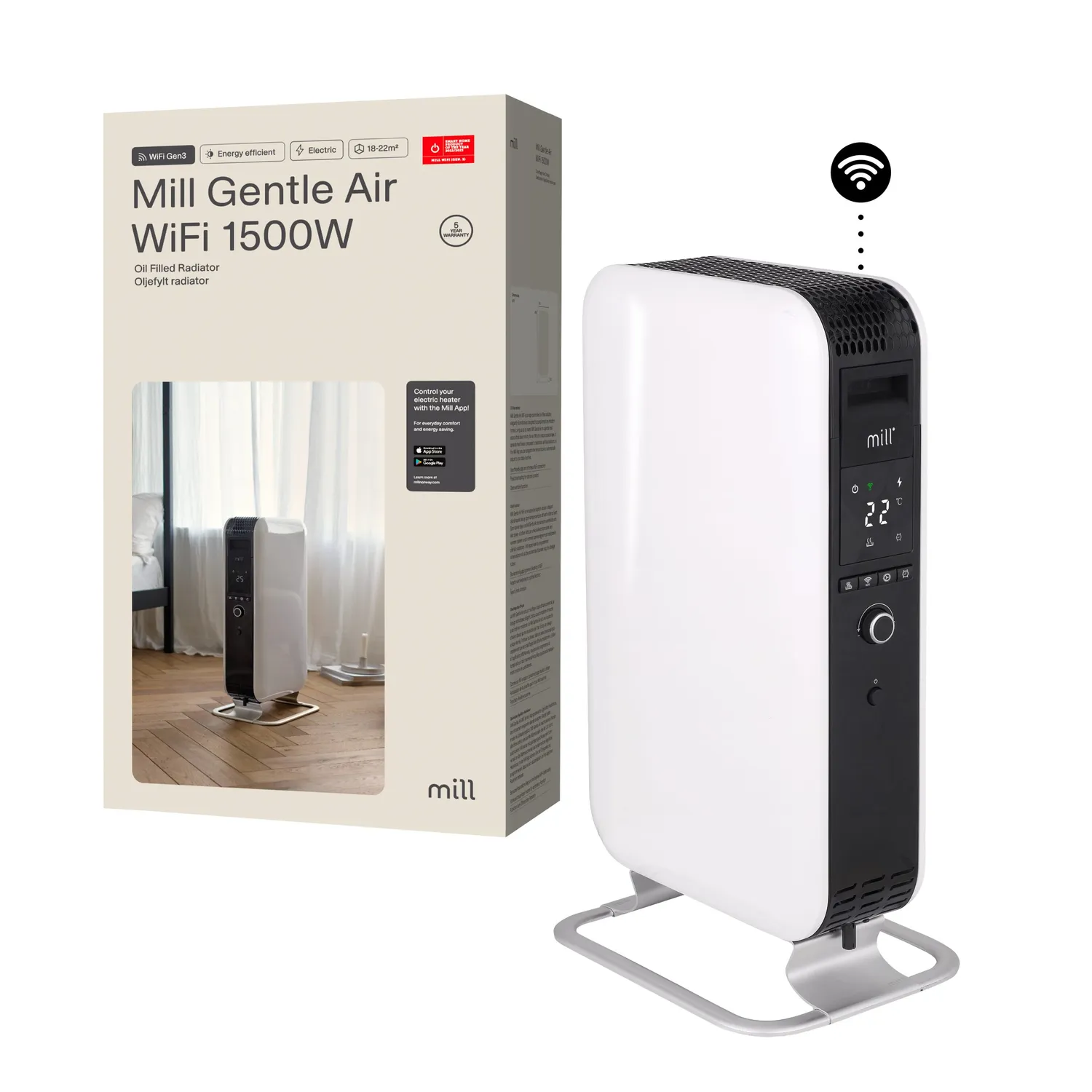 Mill Gentle Air WiFi 1500W radiateur huile connecté