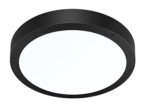Voltman plafonnier rond noir IP65 18W 1800lm 5700K