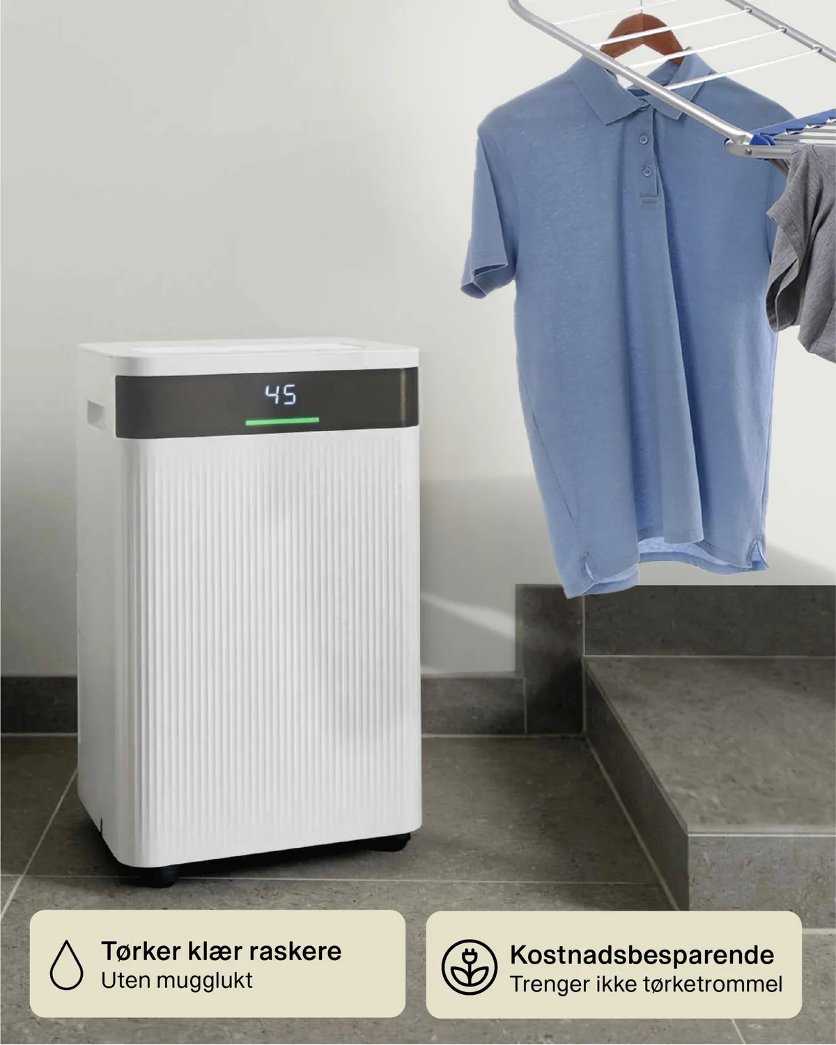 Mill déshumidificateur 12L compact silencieux