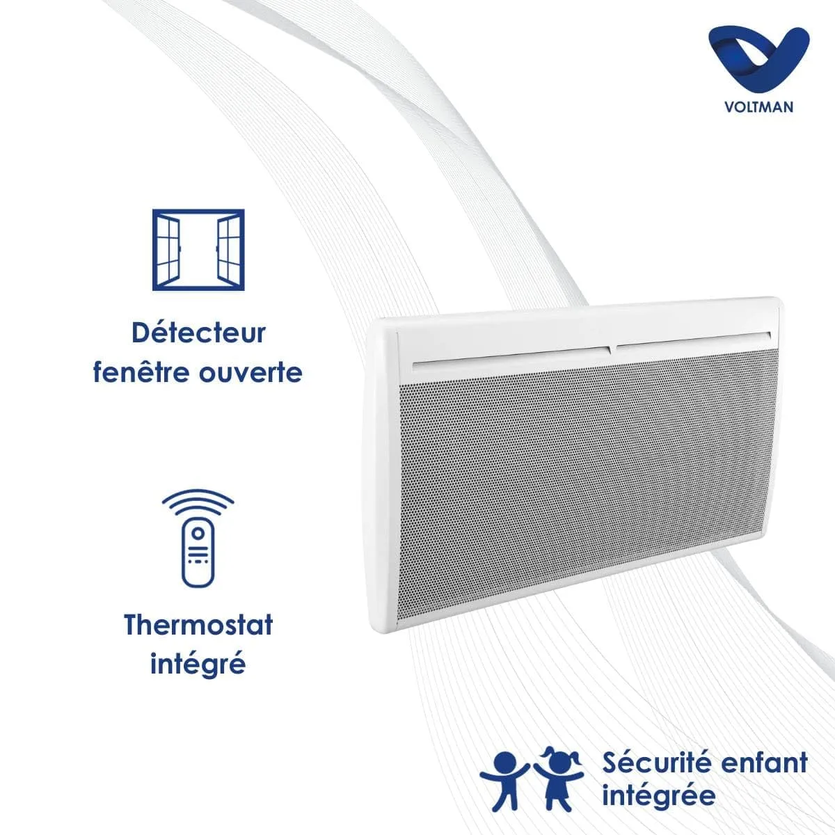 Voltman panneau rayonnant électrique 2000W blanc