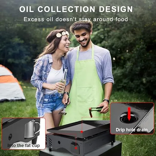 Camplux GP102B plancha gaz portable 2 brûleurs 4kW