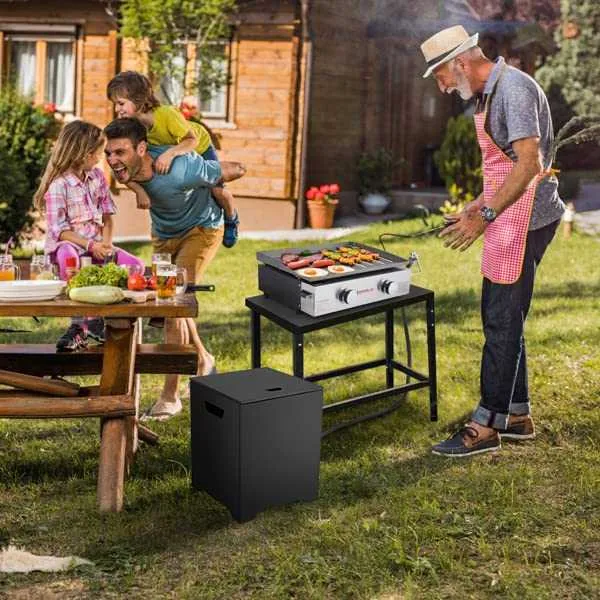 Camplux cache bouteille propane 20 lb table noir