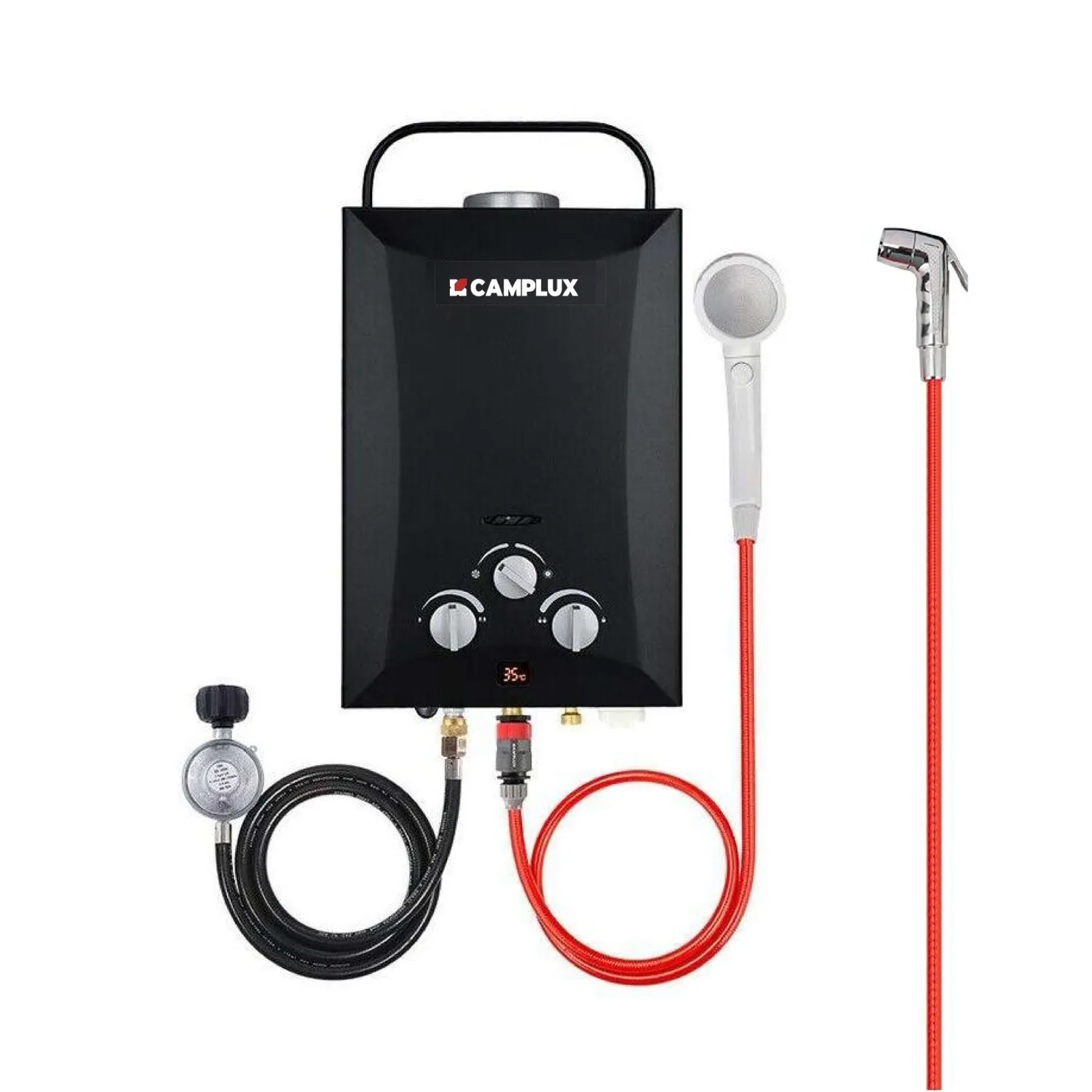 Camplux 8L chauffe-eau gaz portable douchette 8L/min basse pression