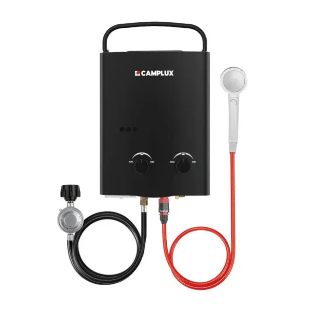 Camplux 5L chauffe-eau propane portable noir 1,32 GPM