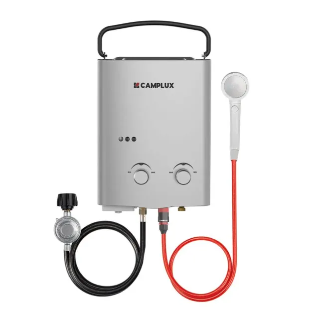 Camplux AY132 Chauffe-eau instantané 5L propane extérieur argent