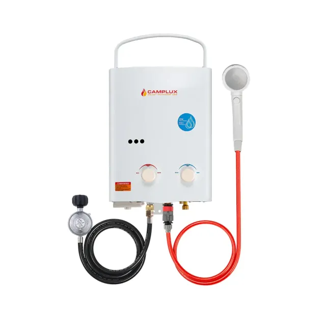 Camplux 5L chauffe-eau gaz portable 5 l extérieur anti-basculement