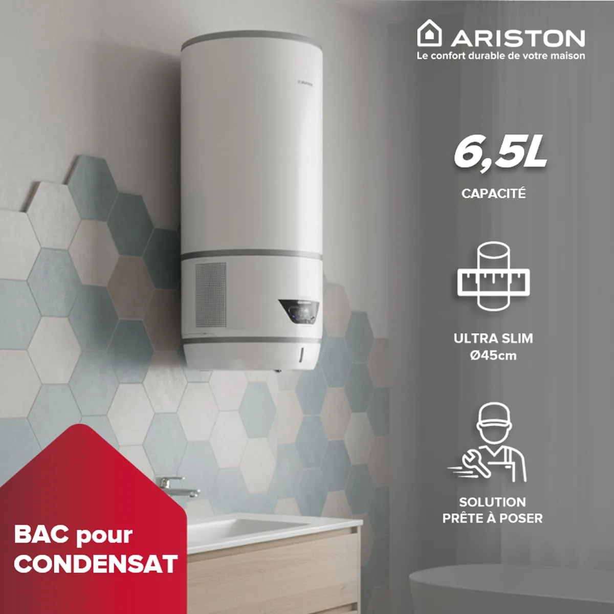 Ariston Hotpoint Lydos Hybrid bac condensat 3629055