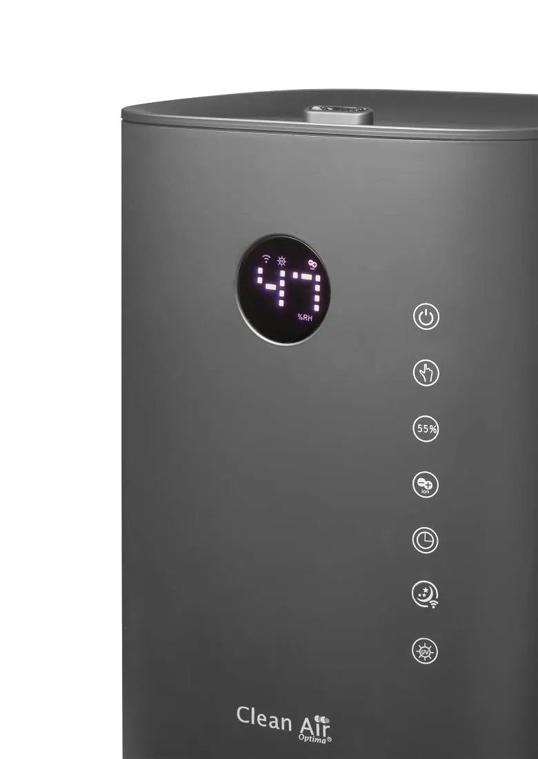Clean Air Optima CA-605 Smart humidificateur 3,8 L titanium UVC