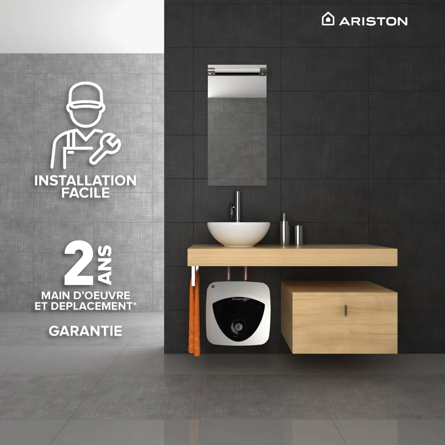Ariston Andris Lux chauffe-eau sous-évier 10 L 2000 W